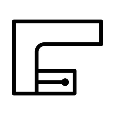 Yemek-mutfak simgesini, basit hat illüstrasyon