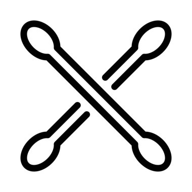 Pamuk kulak tomurcuklu simge vektör çizim