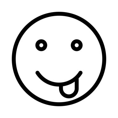 Dilini dışarı yüz, vektör tasarımı