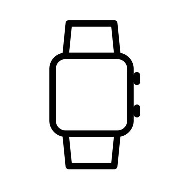 SmartWatch kare yüz basit hat illüstrasyon