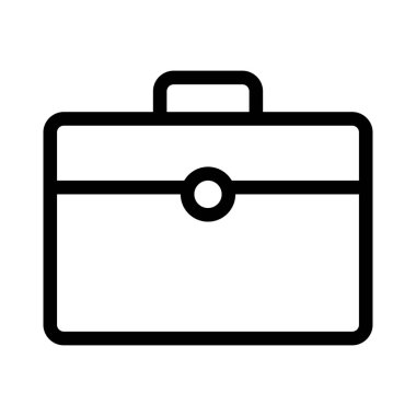 Beyaz arkaplanda izole edilmiş evrak çantası simgesi 