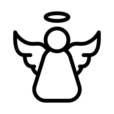 Noel melek dekorasyon, basit vektör çizim