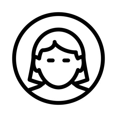 Kadın simge vektör çizim   