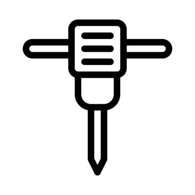 Jack çekiç aracı simge vektör çizim