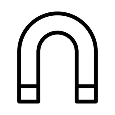 U şekilli mıknatıs simge vektör çizim