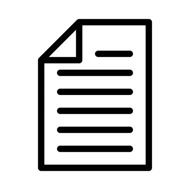 Belge dosya formatı simgesi, basit hat illüstrasyon