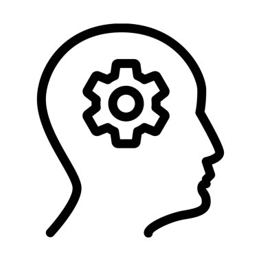 Kullanıcı ayarları ve kutsal kişilerin resmi, basit hat illüstrasyon Tweaking