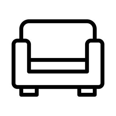 Tek koltuk kanepe, vektör tasarımı