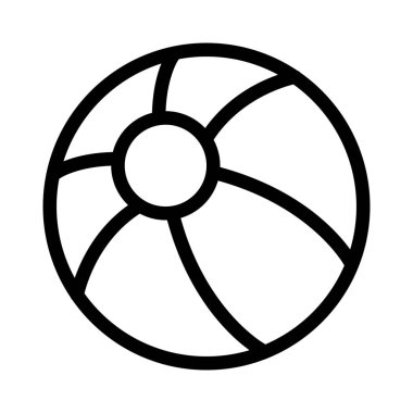 Plaj topu basit vektör çizim