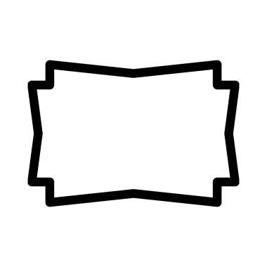 boş çerçevesi simgesi, basit hat illüstrasyon