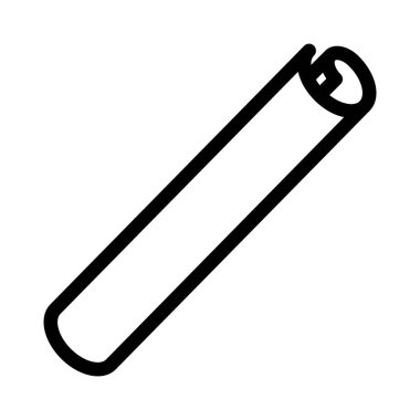 Kağıt rulo simgesi, basit hat illüstrasyon