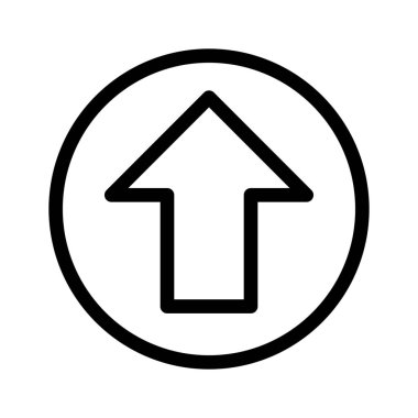 Yukarı çift ok simgesini, basit hat illüstrasyon