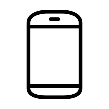 İzole cep telefonu, basit vektör çizim