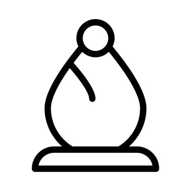 Bishop satranç taşını basit vektör çizim