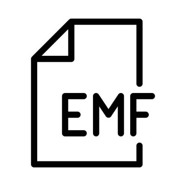 Gelişmiş Meta dosyası biçimi simgesi, basit hat illüstrasyon