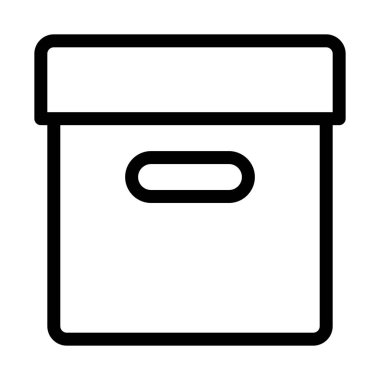 kutu basit vektör illüstrasyon işareti