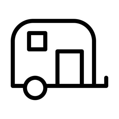 Vehical eki karavan işareti illüstrasyon vektör