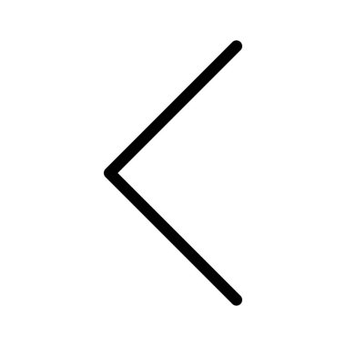 Sol ok yönünü simgesi, basit hat illüstrasyon