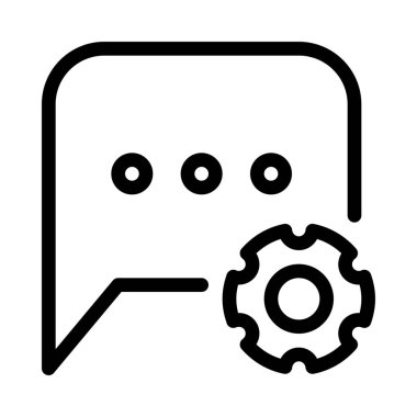 Mesajını veya ayarları sohbet simge vektör çizim  