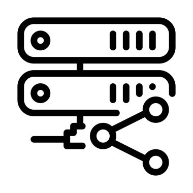 Paylaşım sunucu ayrıntıları, basit çizgi stili