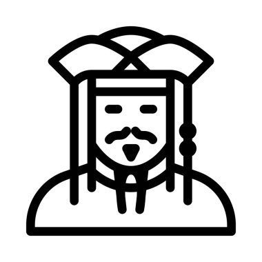 Korsan Jack Sparrow simge vektör çizim