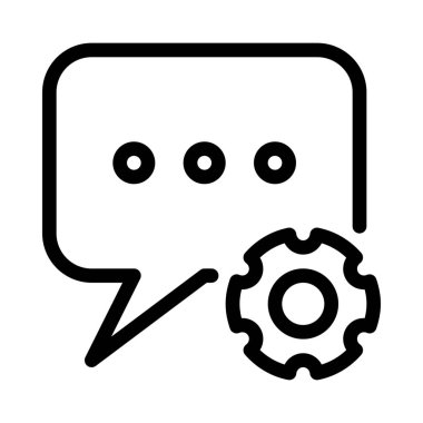 Sohbet etmek haberci ayarları simge vektör çizim  