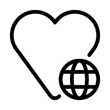 Global Dating hizmet, basit vektör çizim