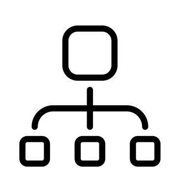 Akış çizelgesi simgesi, basit hat illüstrasyon