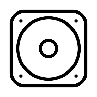 Beyaz izole yüksek bas hoparlör simgesi 