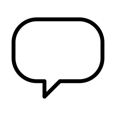 Dikdörtgen konuşma balonu basit hat illüstrasyon