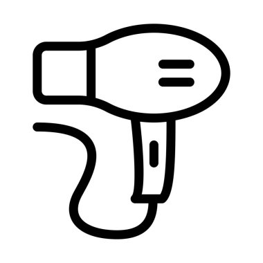 Saç kurutma makinası vektör çizim damat