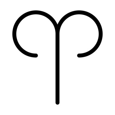 Koç Burcunuz basit vektör çizim