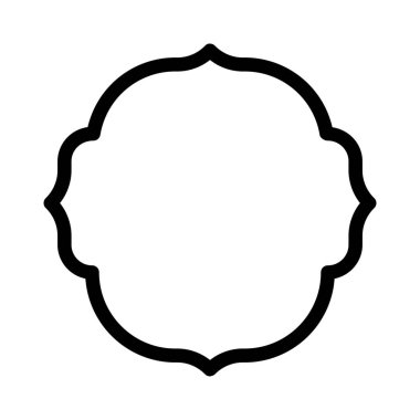 boş şekli çerçevesi simgesi, basit hat illüstrasyon