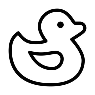 Lastik yüzen ördek, basit hat illüstrasyon