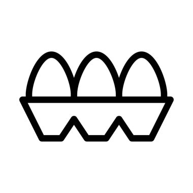 Yumurta tutucu tepsi işareti vektör çizim