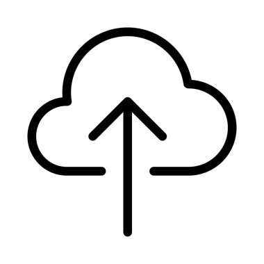 Bulut simgesi, basit hat illüstrasyon upload