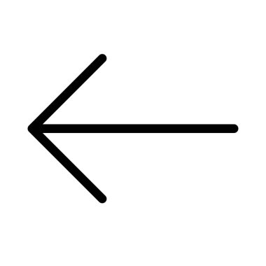 Beyaz arka planda Sol Ok