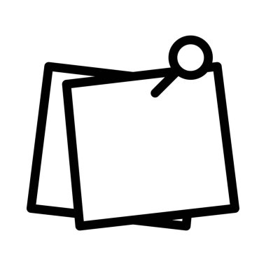 Yapışkan kağıt hatırlatma basit hat illüstrasyon