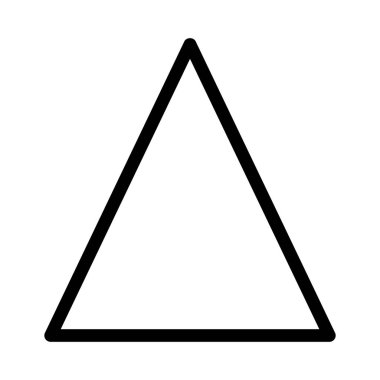 Üçgen Geometic şekil kutsal kişilerin resmi, basit hat illüstrasyon