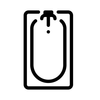 Küvet simgesi, basit hat illüstrasyon