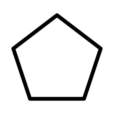 Pentagon geometrik şekil kutsal kişilerin resmi, basit hat illüstrasyon