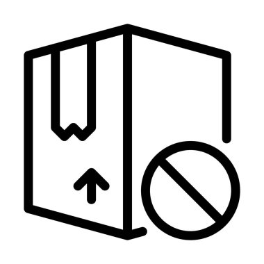 Paketi teslim simge vektör çizim iptal   