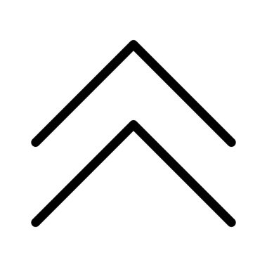 Yukarı tek ok simgesi, basit hat illüstrasyon