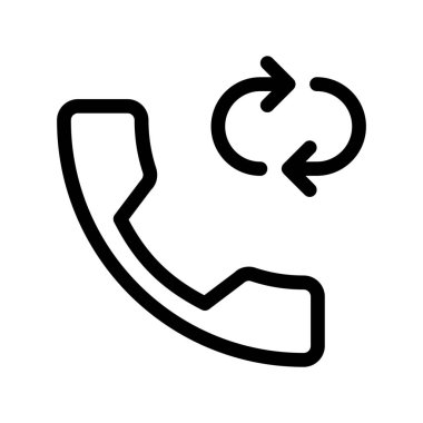 Geri çağırmak veya tekrar, basit vektör çizim