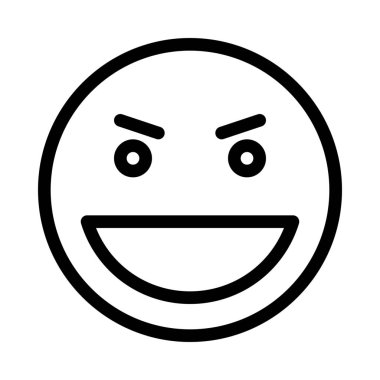 Kötü veya şeytan simge vektör çizim   