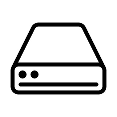 Disk sürücüsü yüklü işareti illüstrasyon vektör