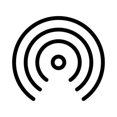 WiFi hayvan zinciri simgesi, basit hat illüstrasyon