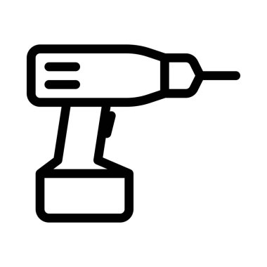 Taşınabilir sondaj makinesi simge vektör çizim