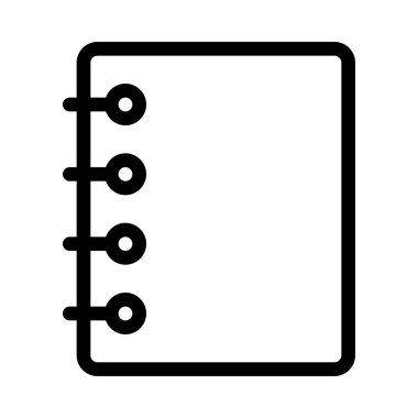 Spiral Defter kapağı basit hat illüstrasyon