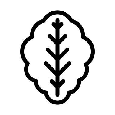 Yeşil marul yaprağı işareti illüstrasyon vektör